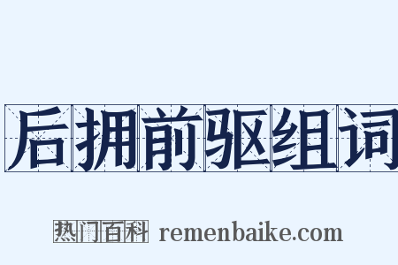 后拥前驱组词是什么意思的图片